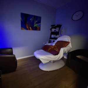 Room in blue light